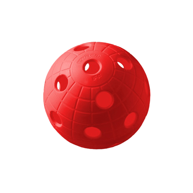 (RØD) Floorball bold - Unihoc CRATER ball - IFF godkendt (1 stk.)